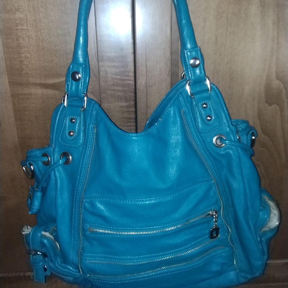 Turquoise array large shoulder purse
